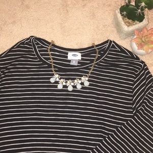 Black Striped Sweater Dress